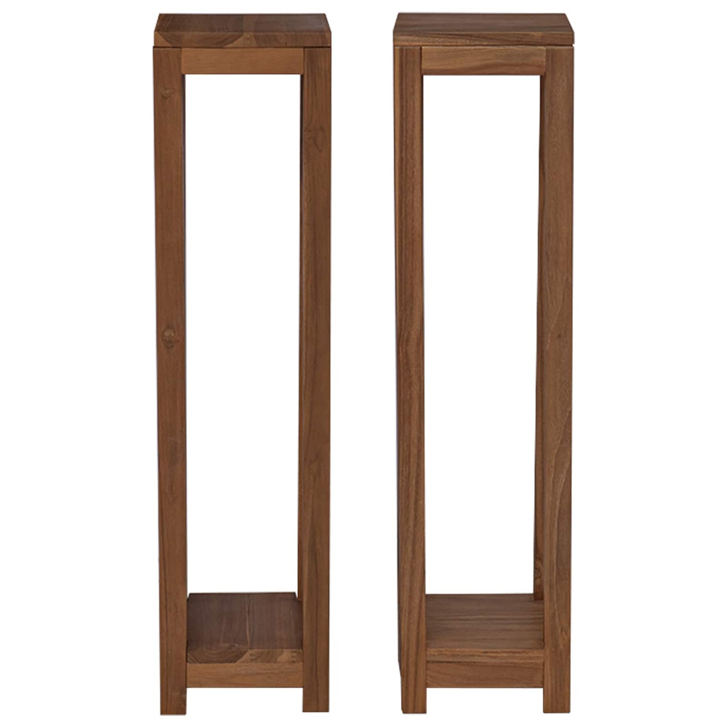Plantenstandaard 2 st Naturel 25 x 25 x 100 cm Massief Teakhout