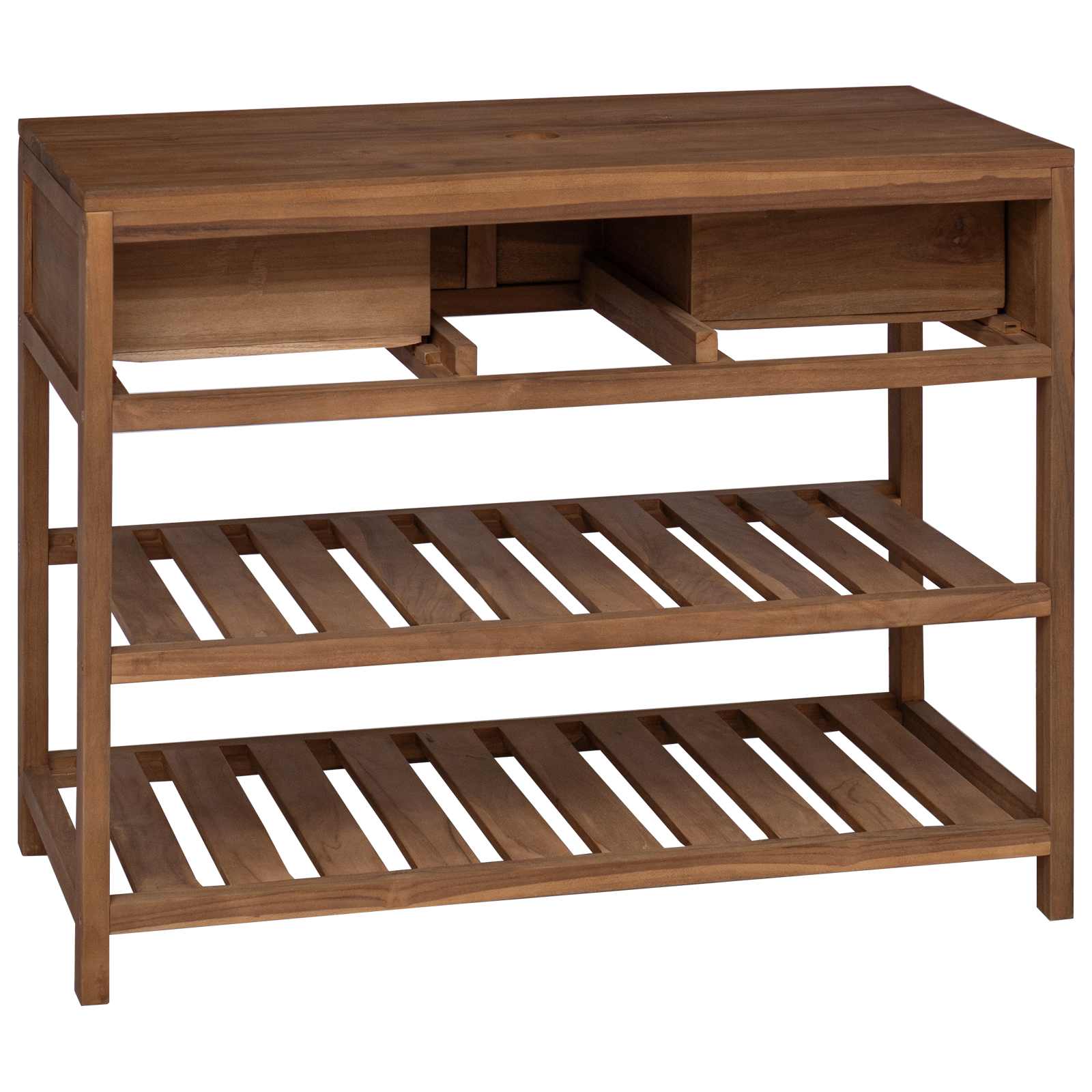 Badkamerkast Naturel 90 x 45 x 75 cm Massief Teakhout