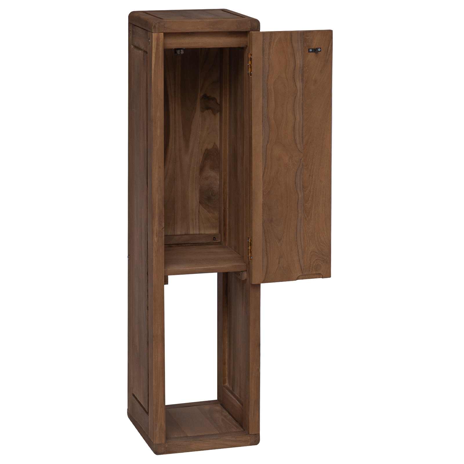 Badkamer Zijkast Naturel 25 x 25 x 100 cm Massief Teakhout