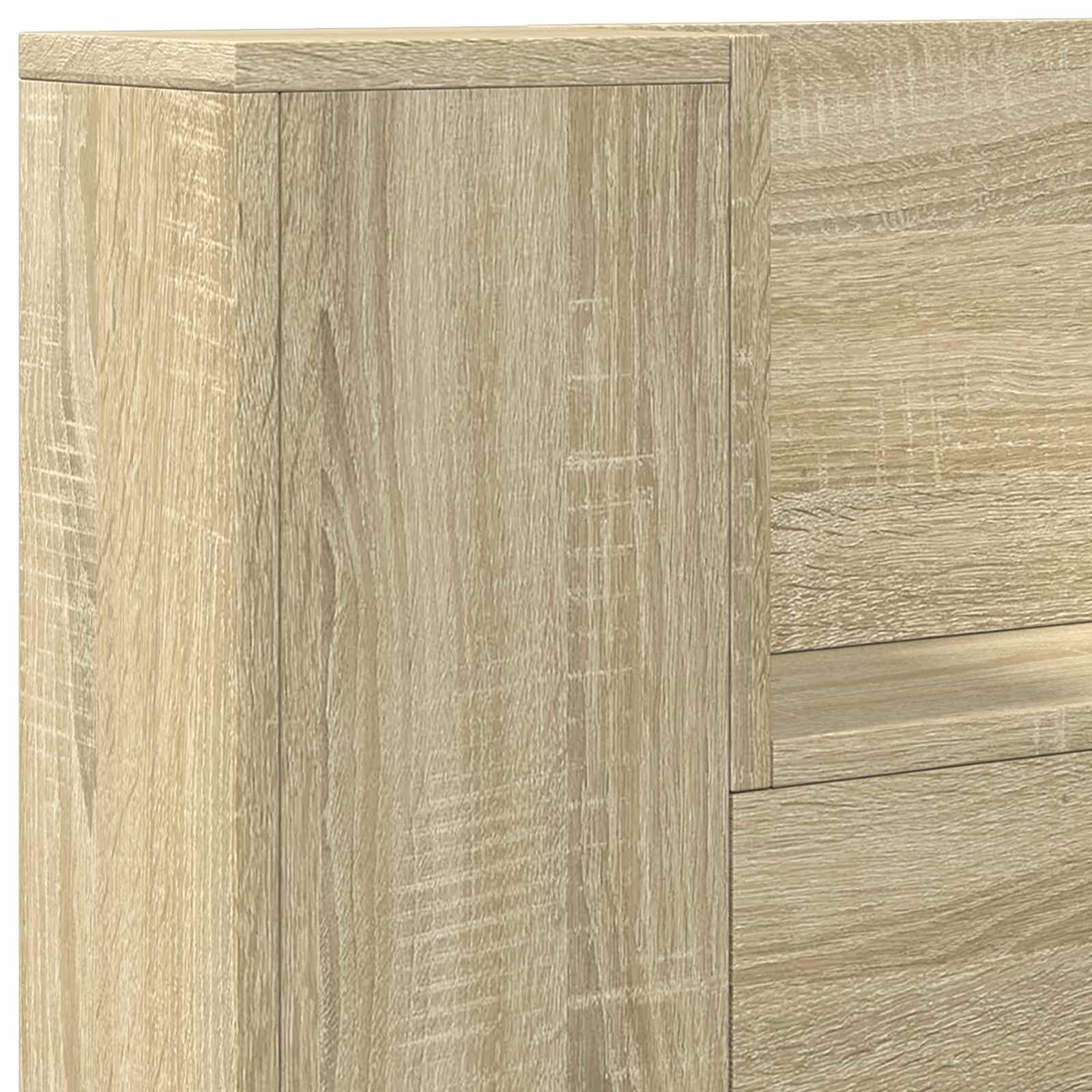 Hoofdbord Kast met LED met plank Sonoma 120 x 16,5 x 103,5 cm