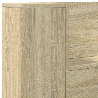 Hoofdbord Kast met LED met plank Sonoma 120 x 16,5 x 103,5 cm