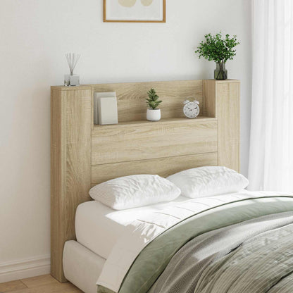 Hoofdbord Kast met LED met plank Sonoma 120 x 16,5 x 103,5 cm
