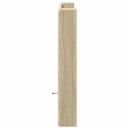 Hoofdbord Kast met LED met plank Sonoma 120 x 16,5 x 103,5 cm