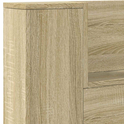 Hoofdbord Kast met LED met plank Sonoma 140 x 16,5 x 103,5 cm