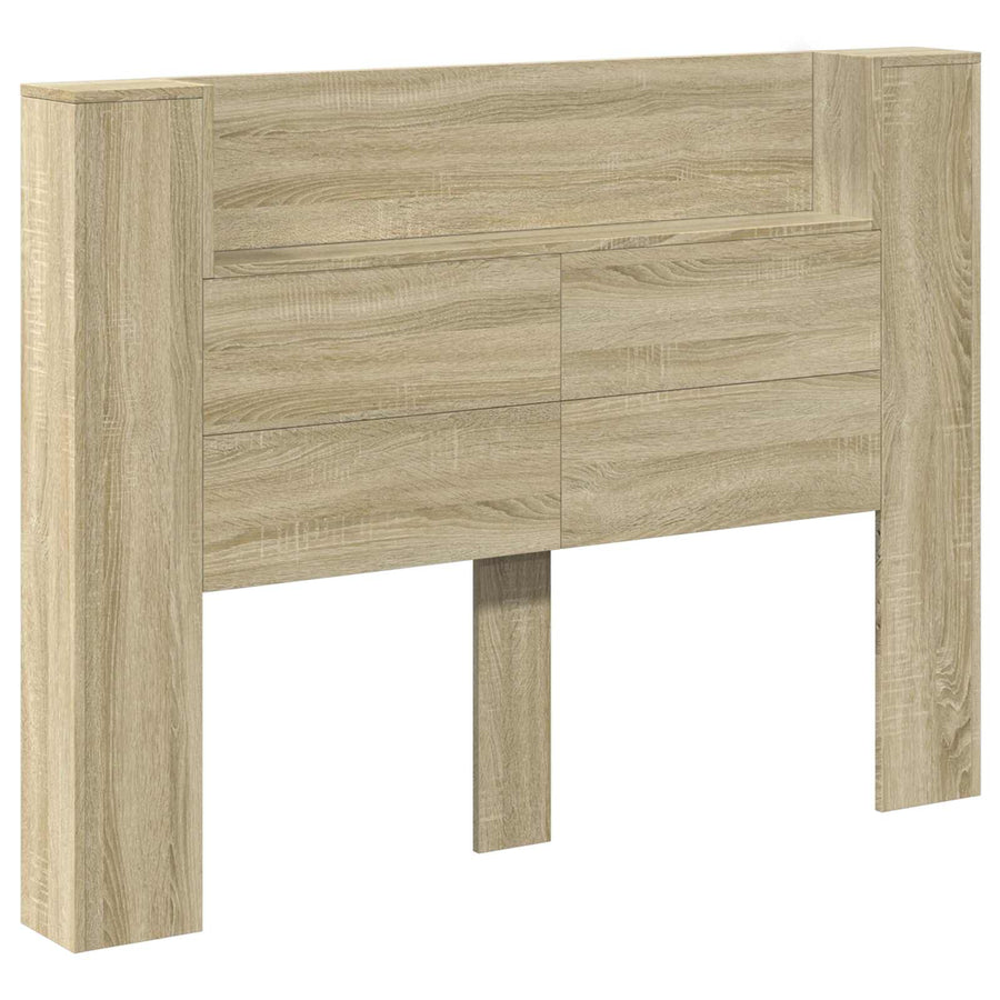 Hoofdbord Kast met LED met plank Sonoma 140 x 16,5 x 103,5 cm