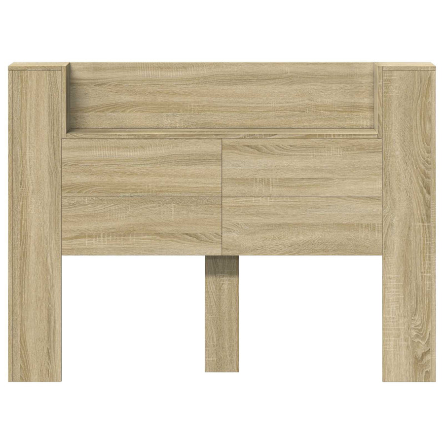 Hoofdbord Kast met LED met plank Sonoma 140 x 16,5 x 103,5 cm