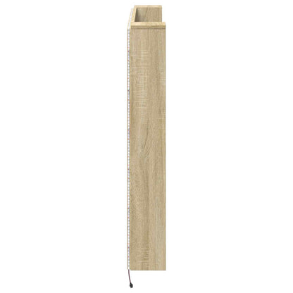 Hoofdbord Kast met LED met plank Sonoma 140 x 16,5 x 103,5 cm