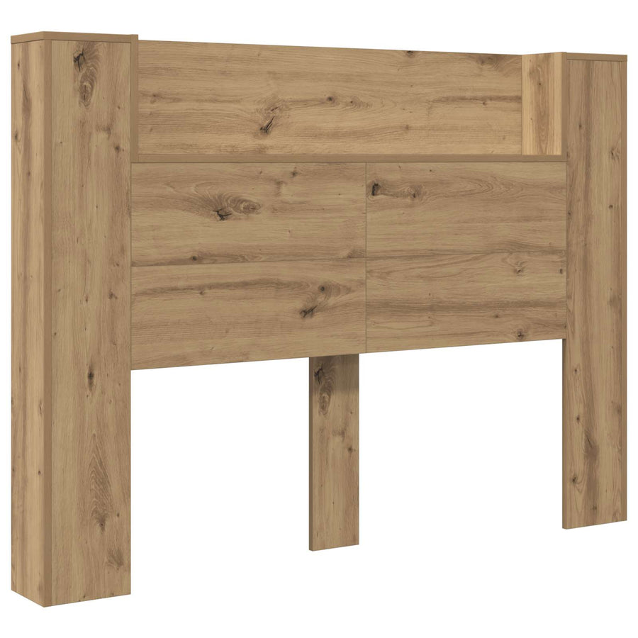 Hoofdbord Kast met LED Artisan Eik 140 x 16,5 x 103,5 cm
