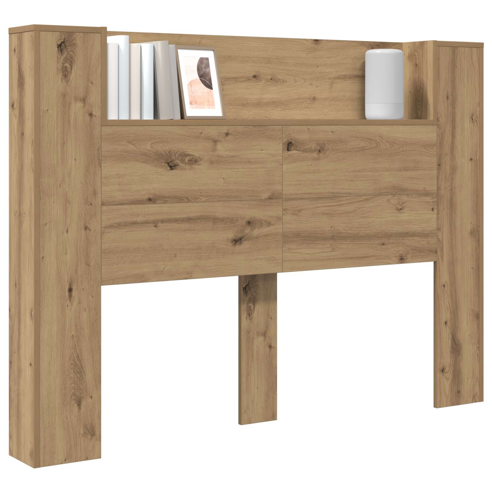Hoofdbord Kast met LED Artisan Eik 140 x 16,5 x 103,5 cm