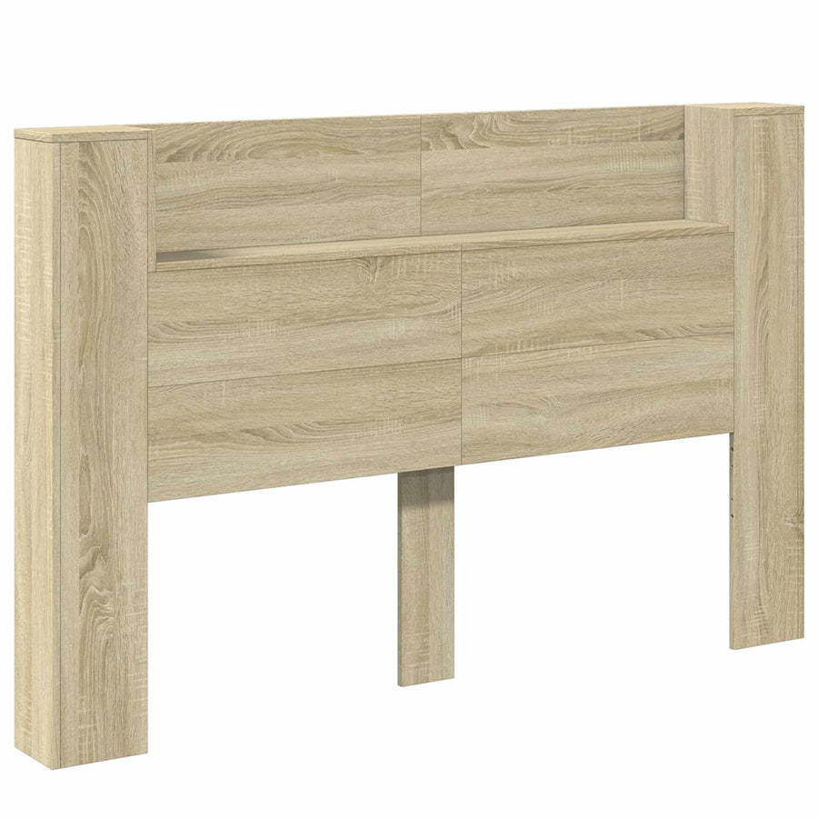 Hoofdbord Kast met LED met plank Sonoma 160 x 16,5 x 103,5 cm
