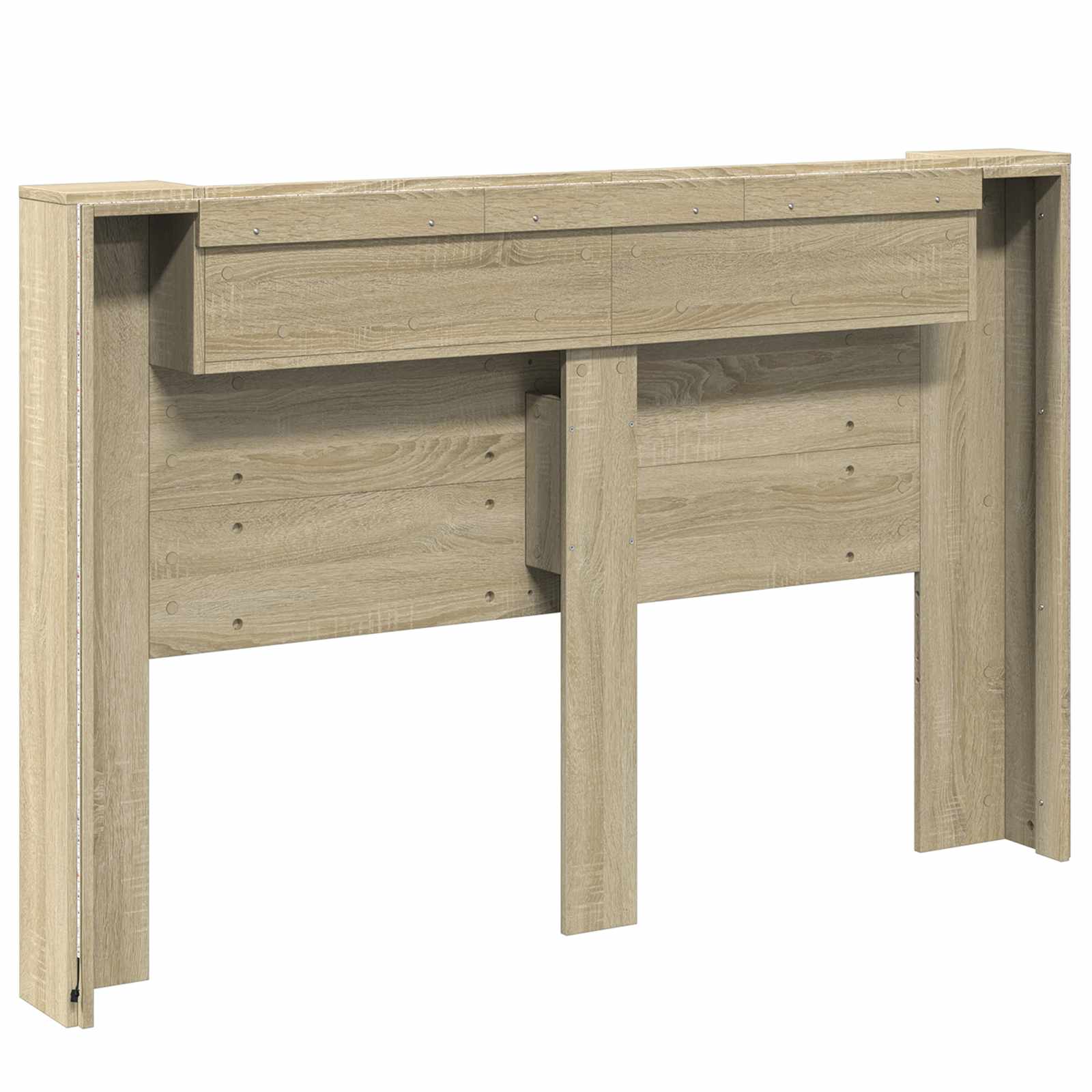 Hoofdbord Kast met LED met plank Sonoma 160 x 16,5 x 103,5 cm