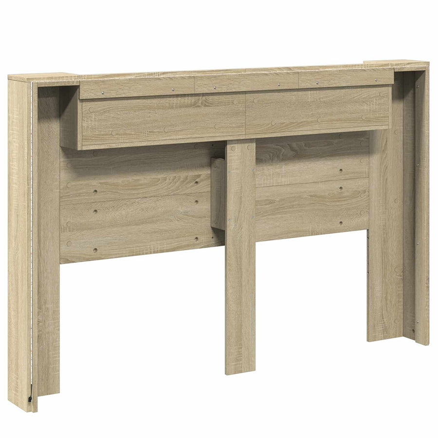 Hoofdbord Kast met LED met plank Sonoma 160 x 16,5 x 103,5 cm