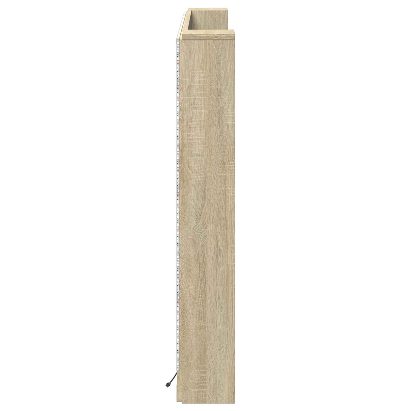 Hoofdbord Kast met LED met plank Sonoma 160 x 16,5 x 103,5 cm