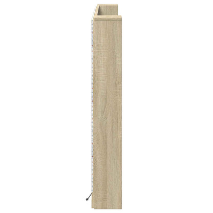 Hoofdbord Kast met LED met plank Sonoma 160 x 16,5 x 103,5 cm