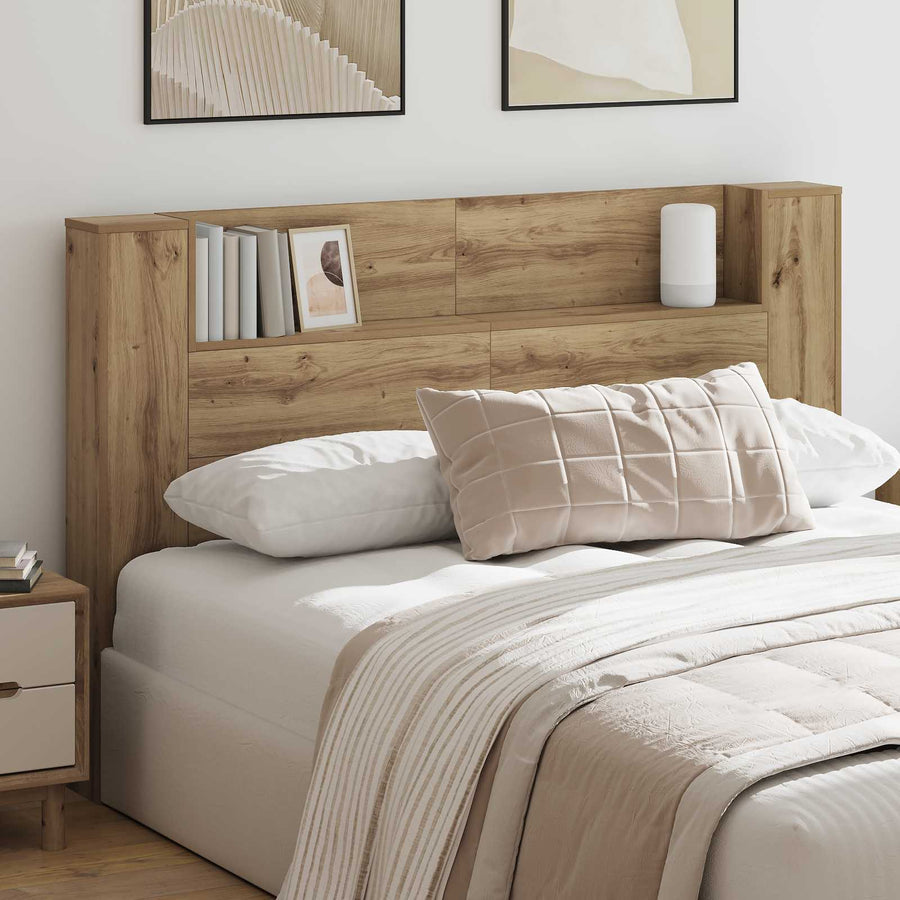 Hoofdbord Kast met LED Artisan Eik 160 x 16,5 x 103,5 cm