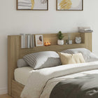 Headboard Cabinet with LED with shelf Sonoma 180 x 16.5 x 103.5 cm