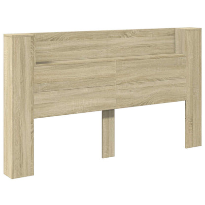 Hoofdbord Kast met LED met plank Sonoma 180 x 16,5 x 103,5 cm