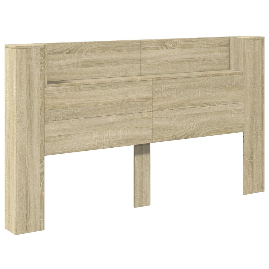 Hoofdbord Kast met LED met plank Sonoma 180 x 16,5 x 103,5 cm