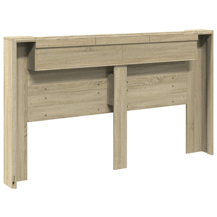 Hoofdbord Kast met LED met plank Sonoma 180 x 16,5 x 103,5 cm