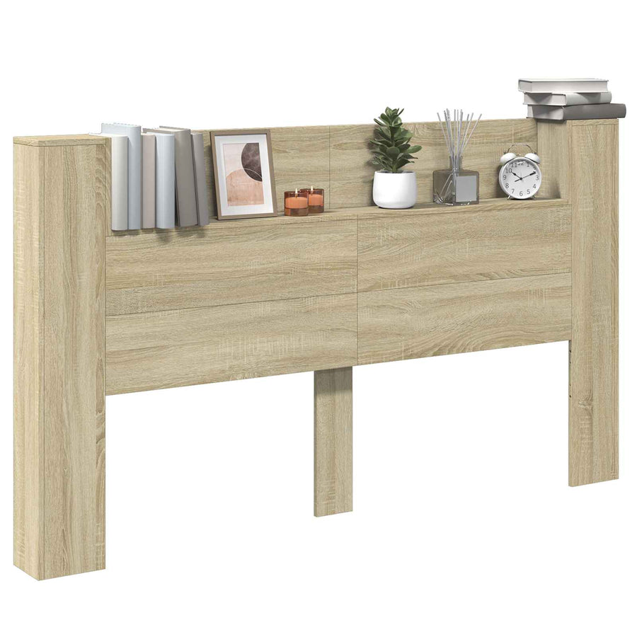 Hoofdbord Kast met LED met plank Sonoma 180 x 16,5 x 103,5 cm