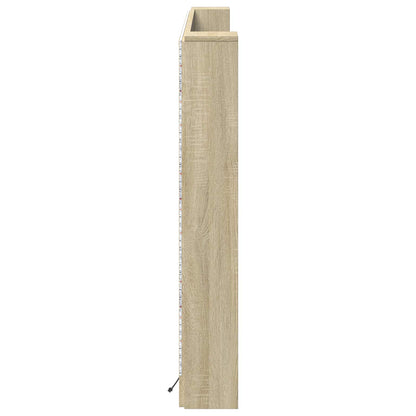 Hoofdbord Kast met LED met plank Sonoma 180 x 16,5 x 103,5 cm