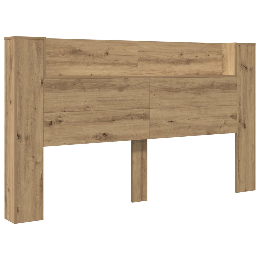 Hoofdbord Kast met LED Ambachtelijk eiken 180 x 16,5 x 103,5 cm