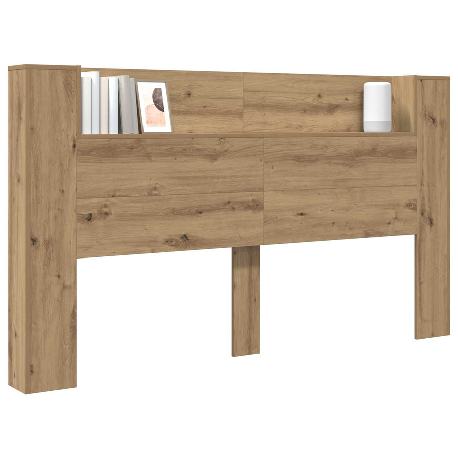Hoofdbord Kast met LED Ambachtelijk eiken 180 x 16,5 x 103,5 cm