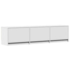 LED TV Cabinet with Drawer White 165 x 34 x 40 cm Engineered Wood