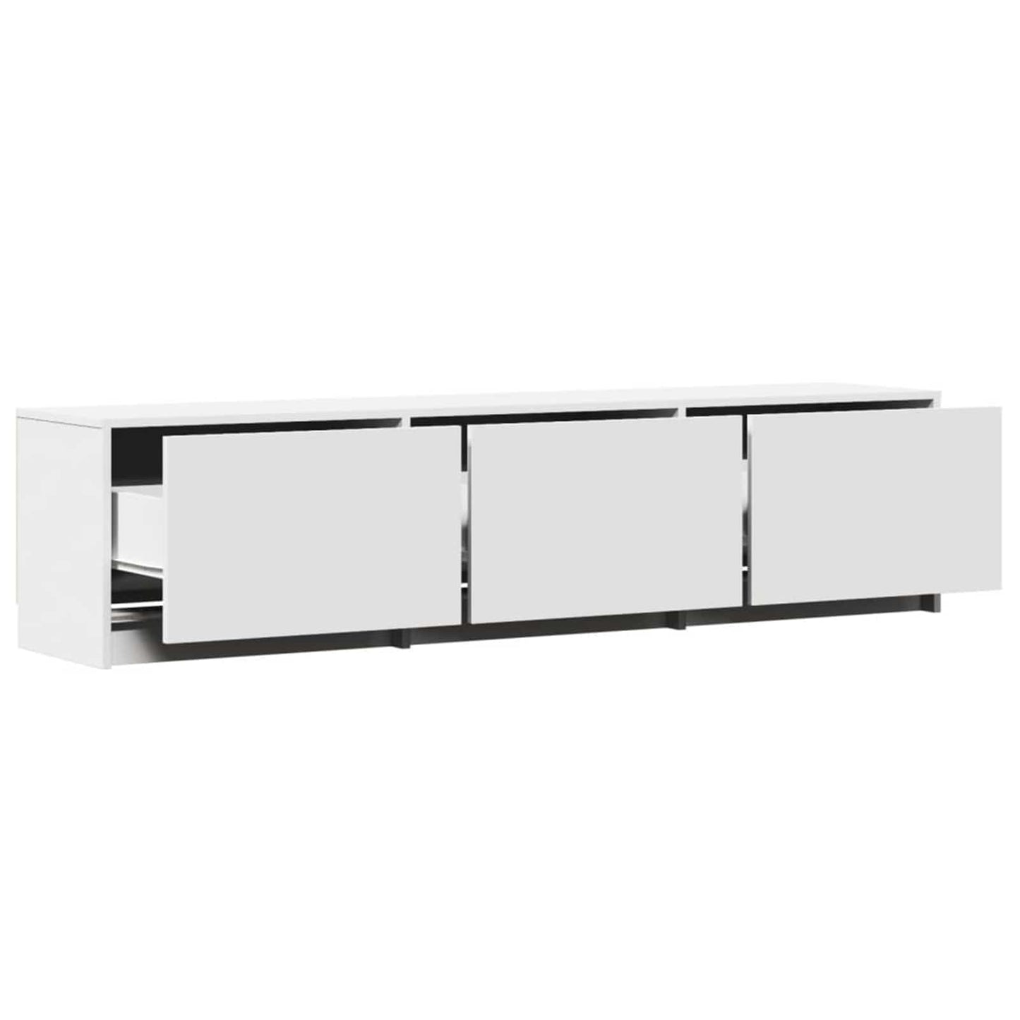 TV-kast met LED met lade Wit 165 x 34 x 40 cm Bewerkt hout