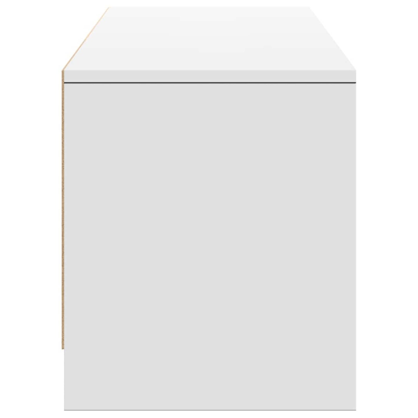 TV-kast met LED met lade Wit 165 x 34 x 40 cm Bewerkt hout