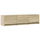 TV-kast 165x34x40 cm bewerkt hout LED