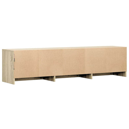 TV-kast met LED met lade Sonoma 165 x 34 x 40 cm Bewerkt hout