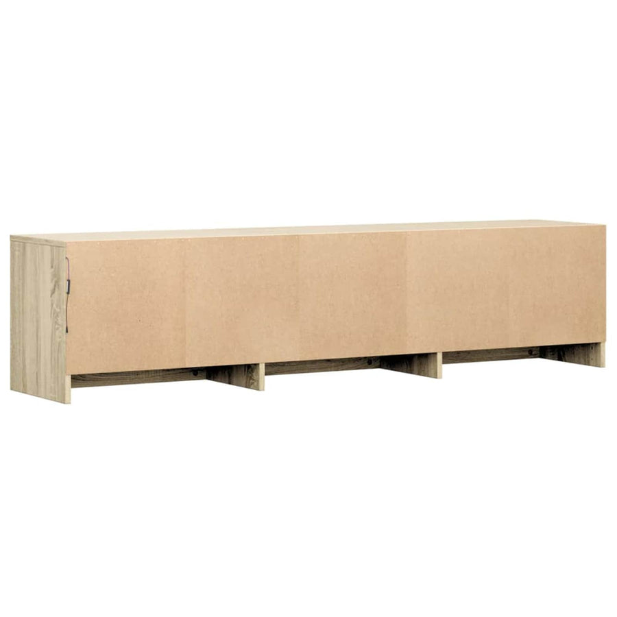 TV-kast met LED met lade Sonoma 165 x 34 x 40 cm Bewerkt hout