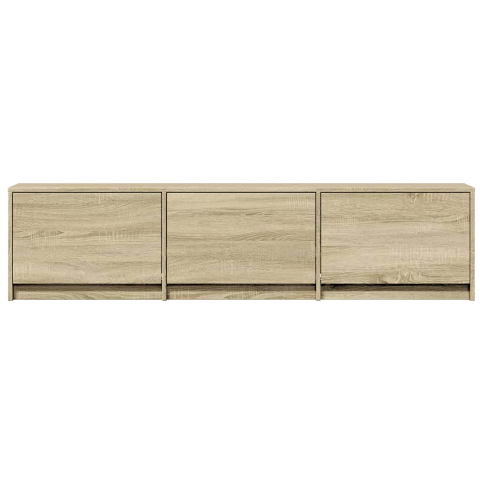 TV-kast met LED met lade Sonoma 165 x 34 x 40 cm Bewerkt hout