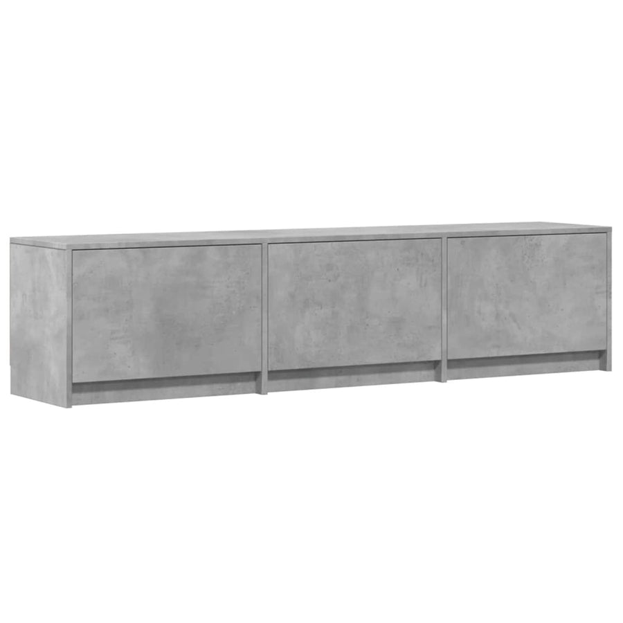 TV-kast met LED Betonkleurig 165 x 34 x 40 cm Bewerkt hout