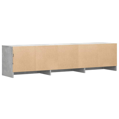 TV-kast met LED Betonkleurig 165 x 34 x 40 cm Bewerkt hout