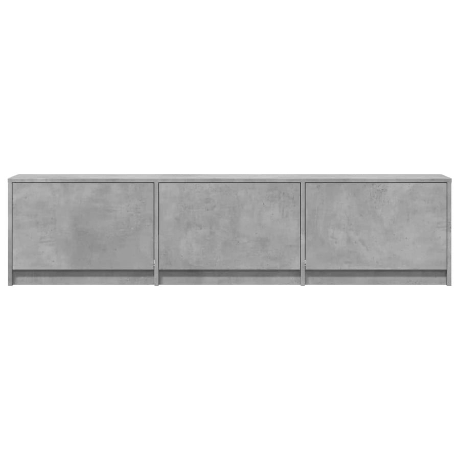 TV-kast met LED Betonkleurig 165 x 34 x 40 cm Bewerkt hout