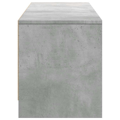 TV-kast met LED Betonkleurig 165 x 34 x 40 cm Bewerkt hout