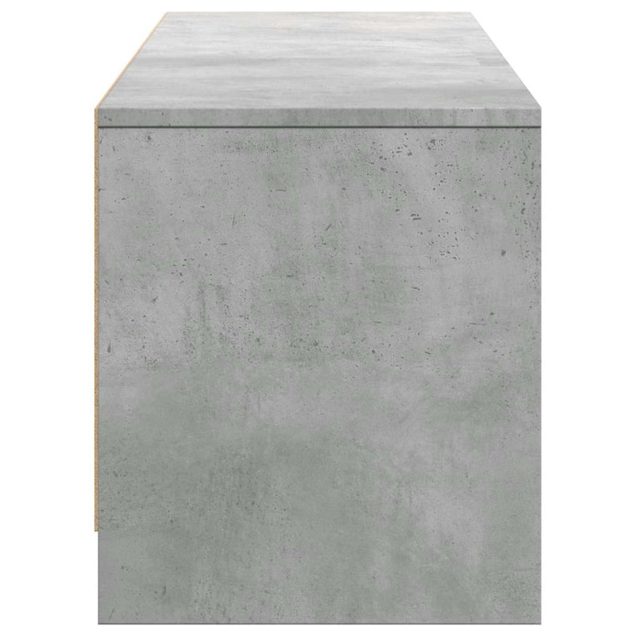 TV-kast met LED Betonkleurig 165 x 34 x 40 cm Bewerkt hout
