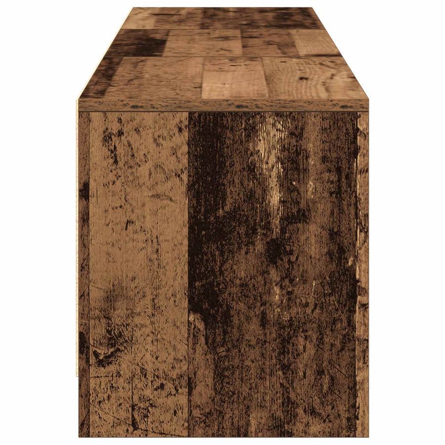 TV-kast met LED met lade Oudhout 165 x 34 x 40 cm Bewerkt hout