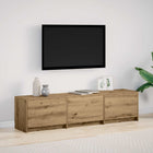 TV Cabinet with LED Artisan Oak 165 x 34 x 40 cm Engineered Wood