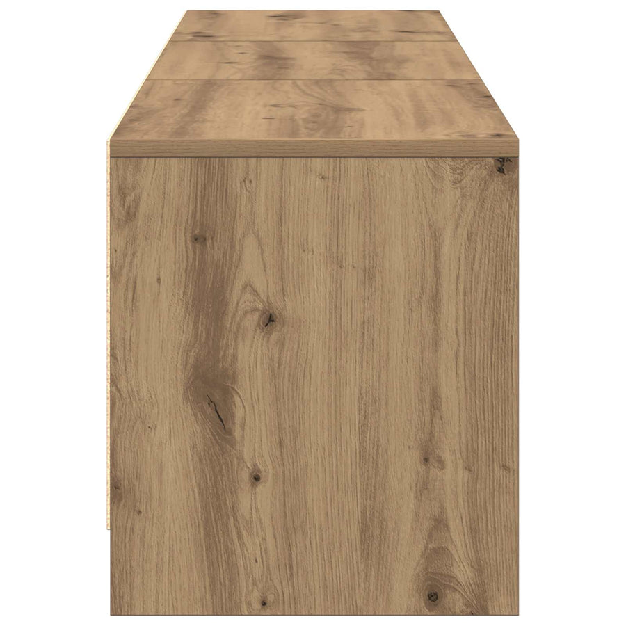 TV-kast met LED Artisan Eiken 165 x 34 x 40 cm Bewerkt hout