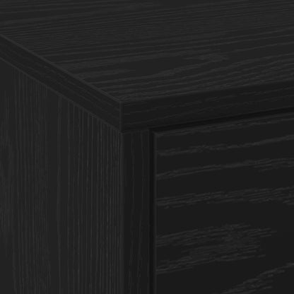 TV-kast met LED Zwart Eiken 165 x 34 x 40 cm Bewerkt hout