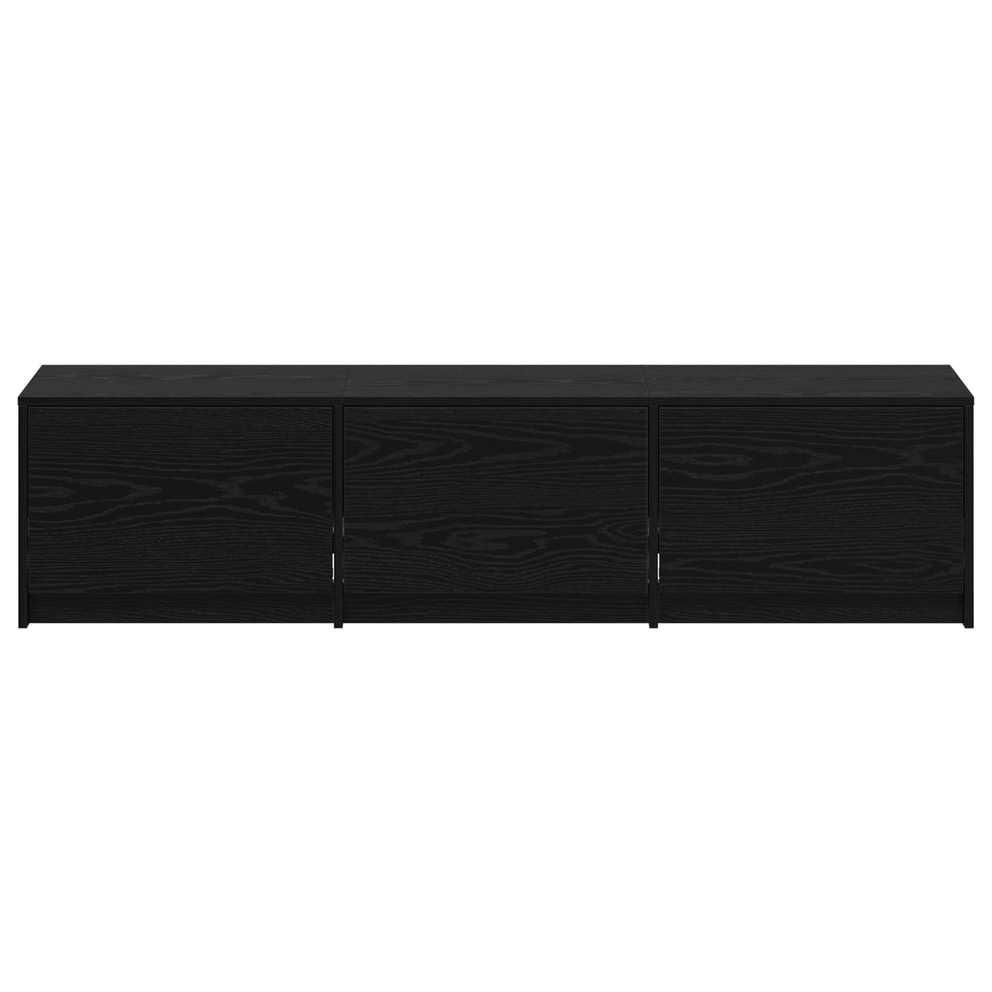 TV-kast met LED Zwart Eiken 165 x 34 x 40 cm Bewerkt hout