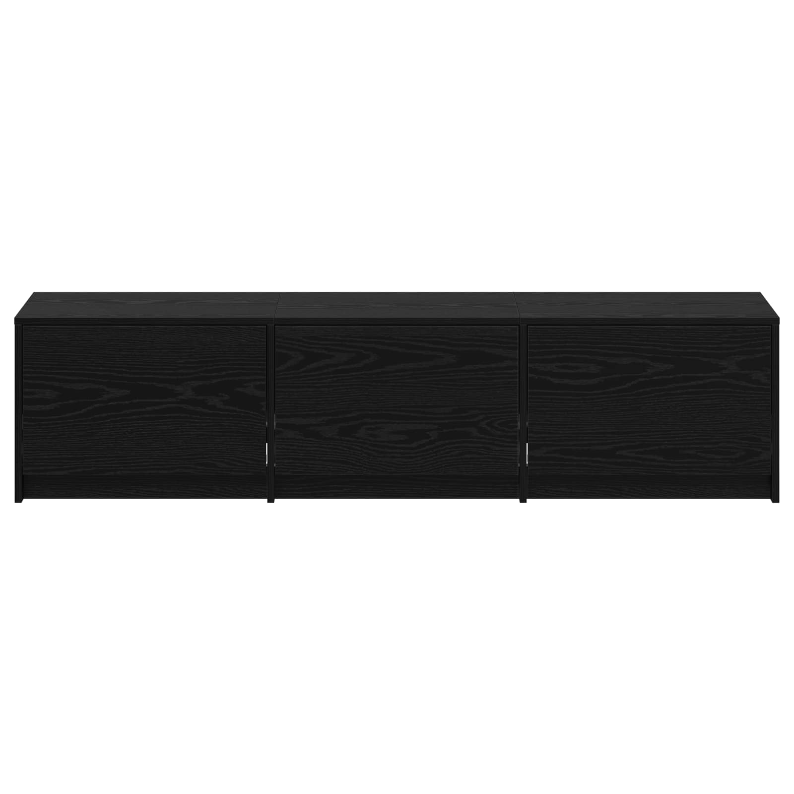TV-kast met LED Zwart Eiken 165 x 34 x 40 cm Bewerkt hout