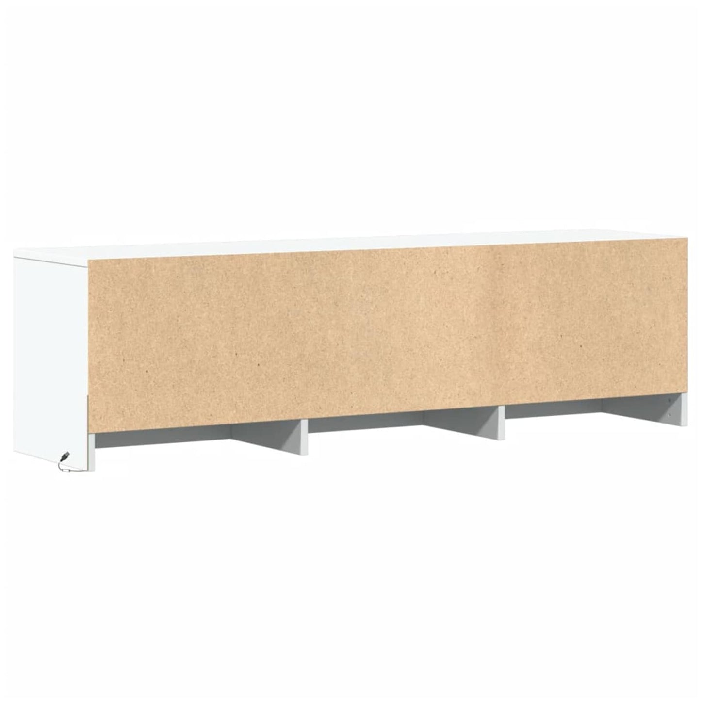 TV-kast met LED met lade Wit 140 x 34 x 40 cm Bewerkt hout