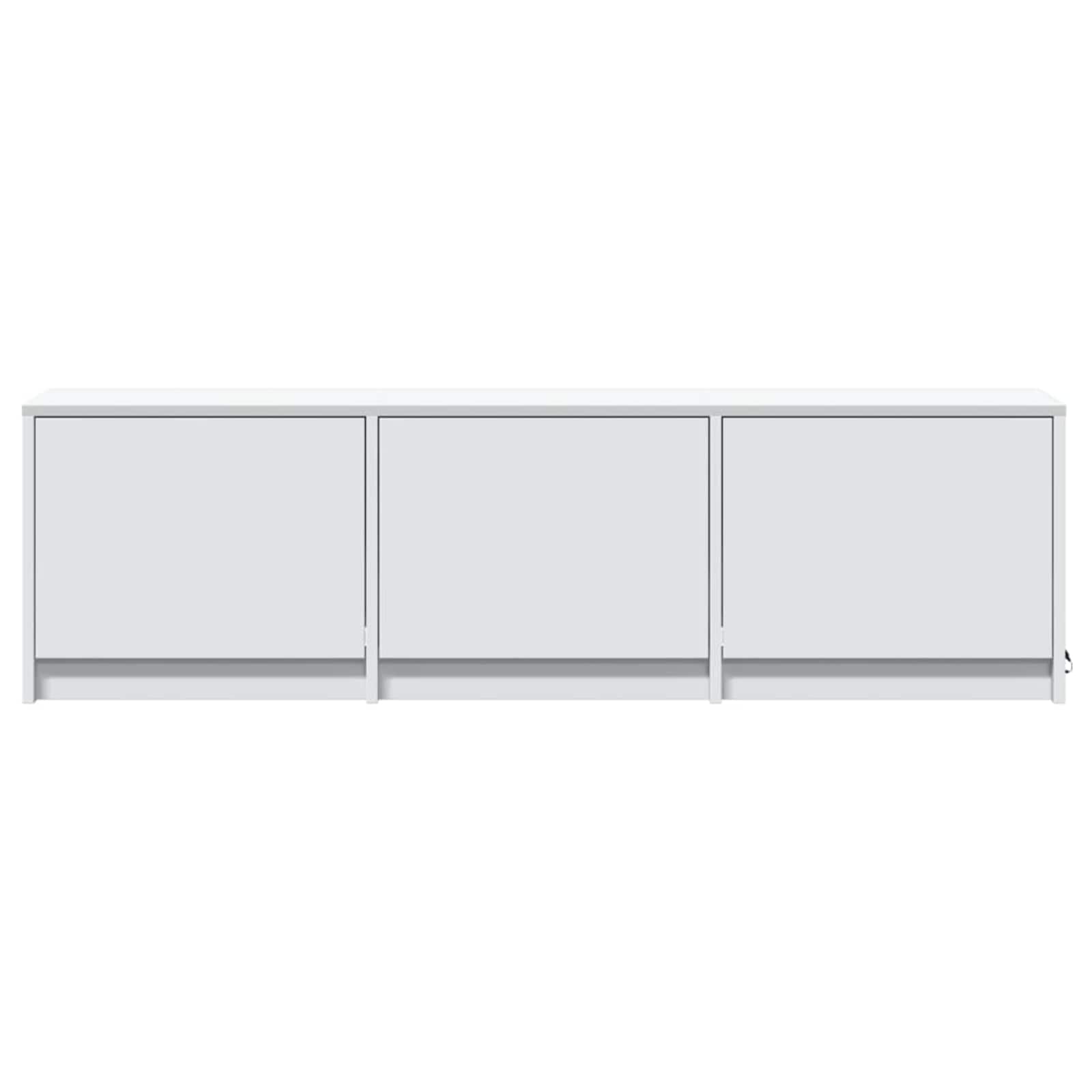 TV-kast met LED met lade Wit 140 x 34 x 40 cm Bewerkt hout