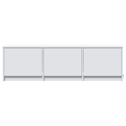 TV-kast met LED met lade Wit 140 x 34 x 40 cm Bewerkt hout