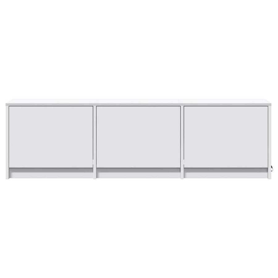 TV-kast met LED met lade Wit 140 x 34 x 40 cm Bewerkt hout