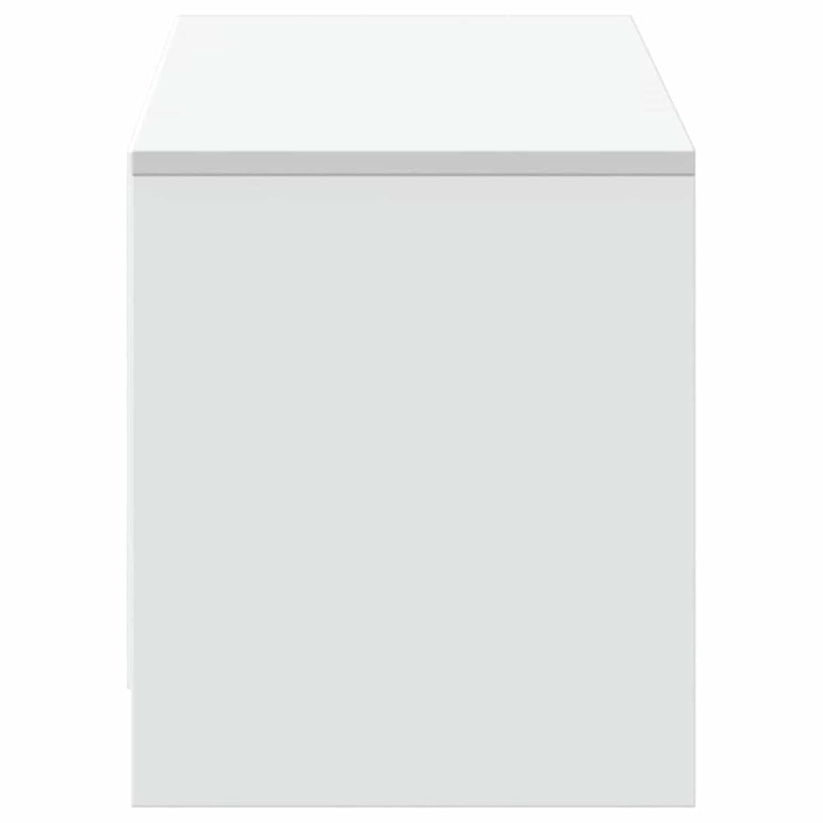 TV-kast met LED met lade Wit 140 x 34 x 40 cm Bewerkt hout